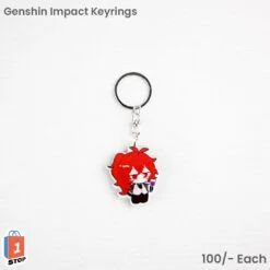 Diluc genshin impact key chain