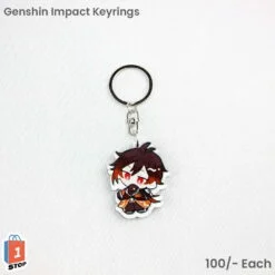 Zhonhli genshin impact key chain