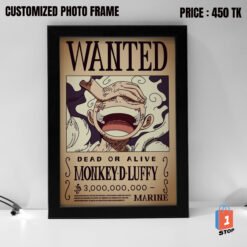 Customized Photo POSTER Frame Luffy Gear 5 Wanted Poster