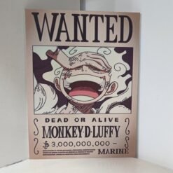 Luffy wanted PVC board poster 6 by 8 inch