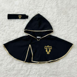 Black Clover cosplay costume cloak and headband