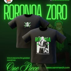 One piece zoro drop shoulder T shirt premium puff printed