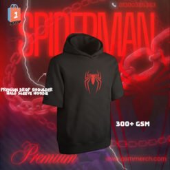 Spiderman premium drop shoulder half sleeve hoodie