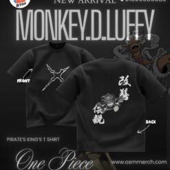 One piece Luffy drop shoulder T shirt premium puff printed