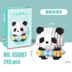 Panda Bricks Figure (Blue )