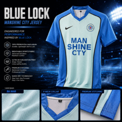 Man shine city Jersey box mesh fabric blue lock