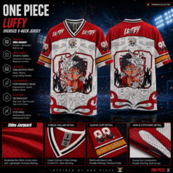 Luffy Gear 5 Oversized Premium  china jacquard Jersey